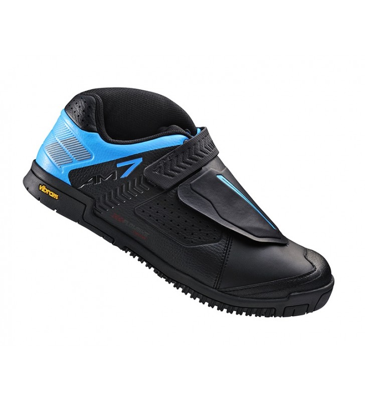 Zapatillas Shimano AM7 Negro Azul para pedal plataforma